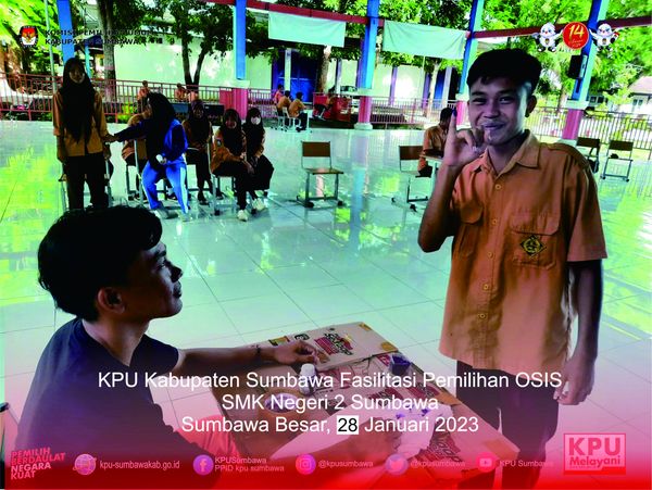 KPU Sumbawa Memfasiltasi Pemilihan OSIS SMK Negeri 2 Sumbawa